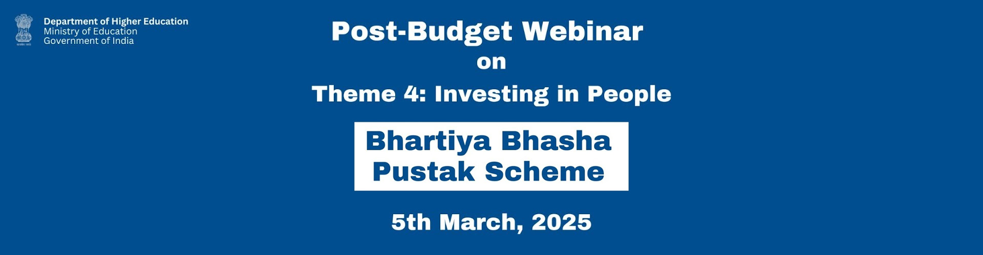 Post Budget webinar on Bharatiya Bhasha Pustak Scheme