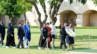 Ms. Samia Suluhu Hassan arrives the Samadhi of Mahatma Gandhi