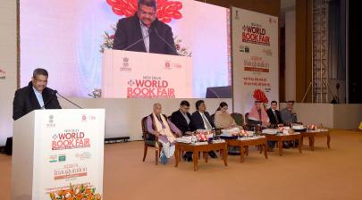 addressing the gathering during the Inaugural Ceremony of the ‘World Book Fair’ 2024