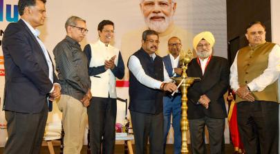 lighting the lamp during the launch event of “SWAYAM Plus” platform