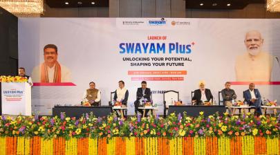 addressing at the launch event of “SWAYAM Plus” platform