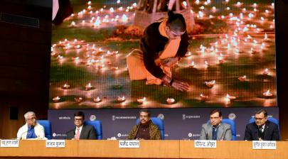 The Union Minister for Education, Shri Dharmendra Pradhan launch Kashi Tamil Sangamam 3.0 of KTS portal in National Media Centre, New Delhi on January 15, 2025.