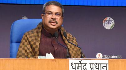 The Union Minister for Education, Shri Dharmendra Pradhan launch Kashi Tamil Sangamam 3.0 of KTS portal in National Media Centre, New Delhi on January 15, 2025.