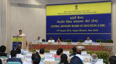 Union HRD Minister Smt Smriti Irani Chairs The 63rd Meeting of the CABE Held At Vigyan Bhawan