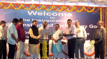 HRM lighting the lamp at the inauguration of the IIT-Goa, at Farmagudi, in Ponda, Goa